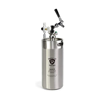 Triplej 10L Mini Keg Beer Dispenser With co2 charger (Silver)