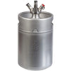 Hopsbrew Mini 304 Stainless Steel Keg Growler 5L Standard Silver with Spear