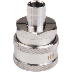 Stainless steel female Quick Disconnect fitting with a 1/2