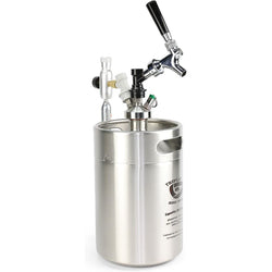 5L Mini Keg Faucet Pressurised Brewing Craft Beer Dispenser Inc Gas cylinder