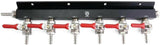 2 3 4 5 6 Way 1/4" Barb Gas Manifold Distribution CO2 Splitter Kegerator Check Valve