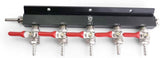 2 3 4 5 6 Way 1/4" Barb Gas Manifold Distribution CO2 Splitter Kegerator Check Valve