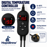 Hopsbrew BREW HEAT PAD WITH TEMPERATURE CONTROLLER