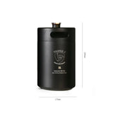 5L Mini Keg with Regulator and Flow Control Tap Dispenser Kit  Inc Gas cylinder(Black)