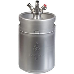 Hopsbrew Mini 304 Stainless Steel Keg Growler 5L Standard Silver with Spear