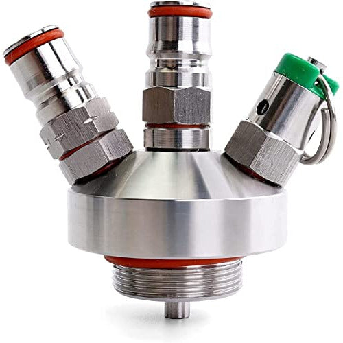 Hopsbrew Mini Fût 5L Inox 304 Avec Lance Et PRV - Growler Pressurisé Pour Bière Maison - Parfait Pour Frigo