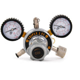 Professional Draft Beer CO2 Regulator Dual Gauge  Push In & Barb fitting