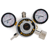 Professional Draft Beer CO2 Regulator Dual Gauge  Push In & Barb fitting