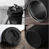 500ml/17.6oz  Insulated Coffee Cup with Leakproof Lid and Handle  Stainless Steel BPA Free