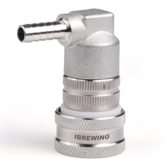Stainless Steel Ball Lock Disconnect 1/4" Barb(Gas) for Cornelius Type Keg