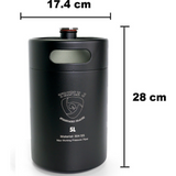 Mini Stainless Steel Growler 5L (Black)