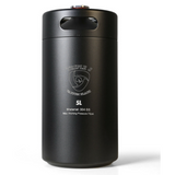 TripleJ 5L Vacuum Insulated Mini Keg with CO₂ Regulator & Stainless Steel Pluto Gun Kit – Black