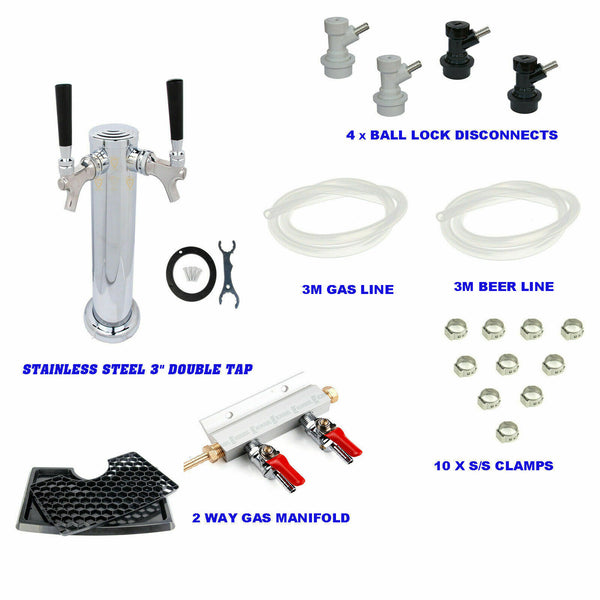 Beer Tap font Hose System for 2 way Ball Lock Keg (Kit)